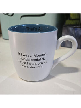 Santa Barbara Design Studio That's All! White/Blue 12 fl oz Ceramic Mug
